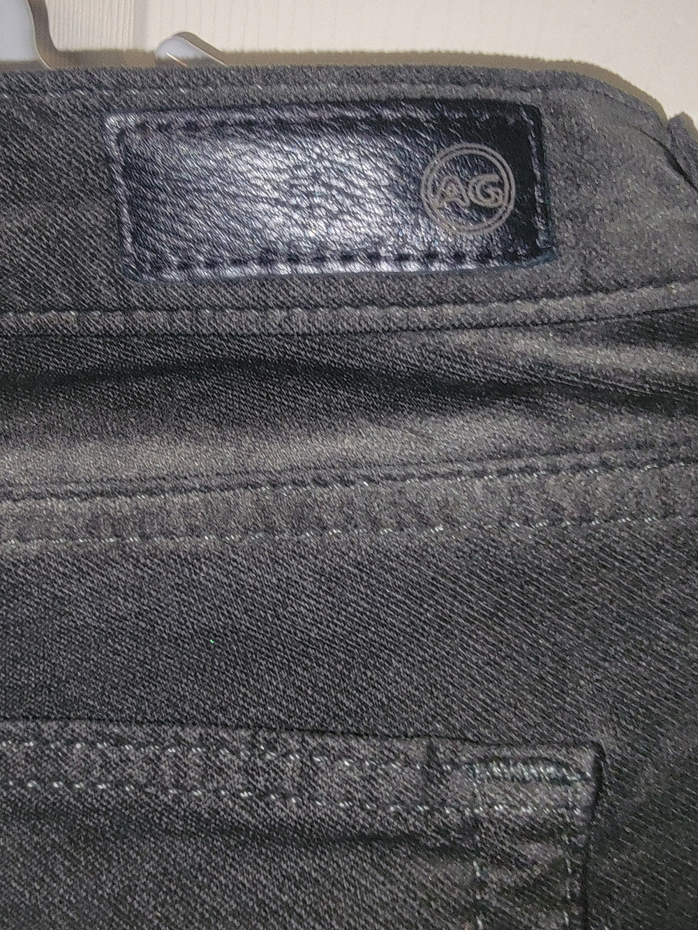 AG Adriano Goldschmied The Legging Super Skinny Green Velvet Holiday Pants  28R - Picture 5 of 9